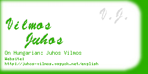 vilmos juhos business card